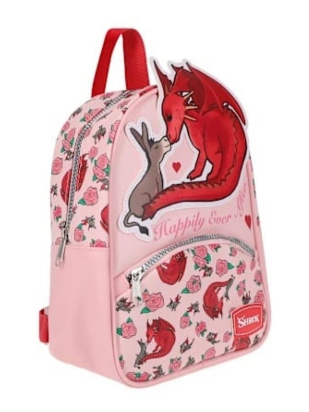 Shrek Pink and Red Mini Backpack - Picture 2 of 6